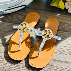 EUC Tory Burch Mini Miller Square Toe Sandals - Size 7